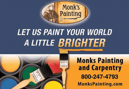 shopping cart advertisement for monk's painting and carpentry