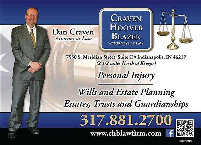 grocery store shopping cart advertisment for dan craven attorney at law