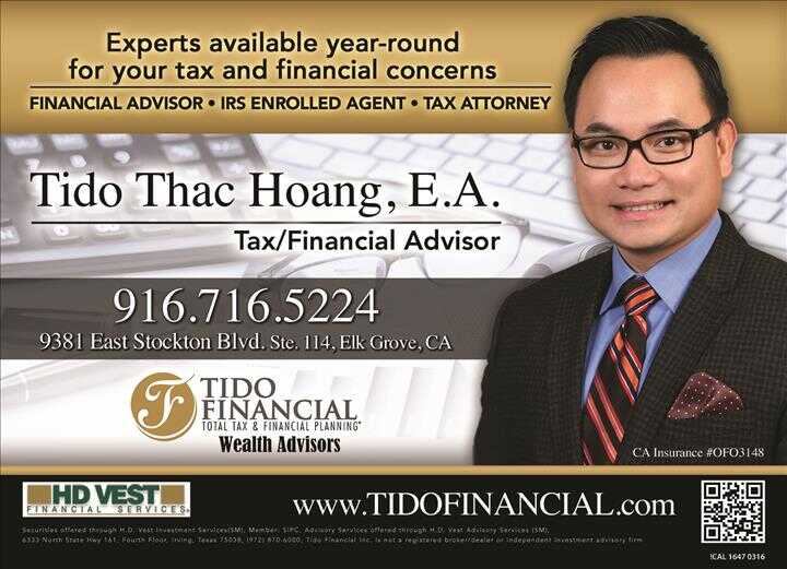 grocery store shopping cart ad for financial advisor tido thac hoang