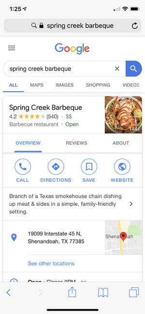 Find Your Restaurant on Google Image