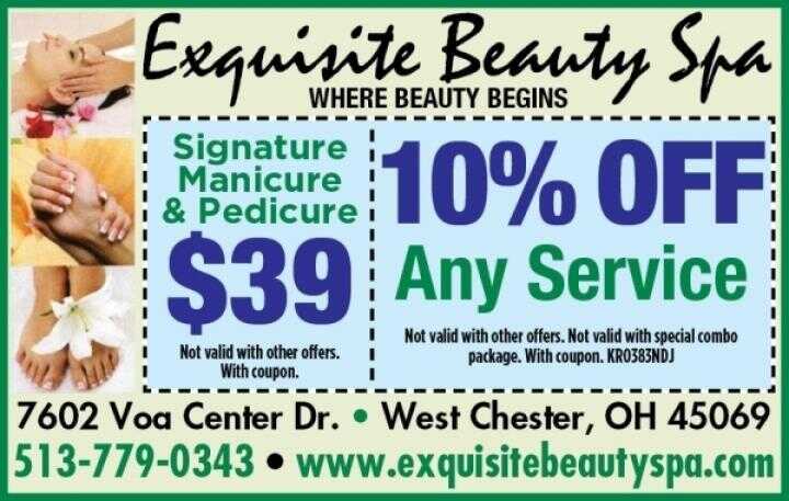 grocery store receipt coupon advertisement for beauty spa and salon