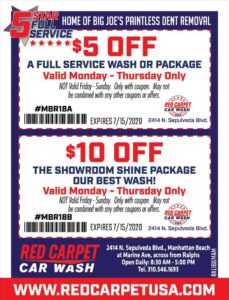 red carpet car wash coupon