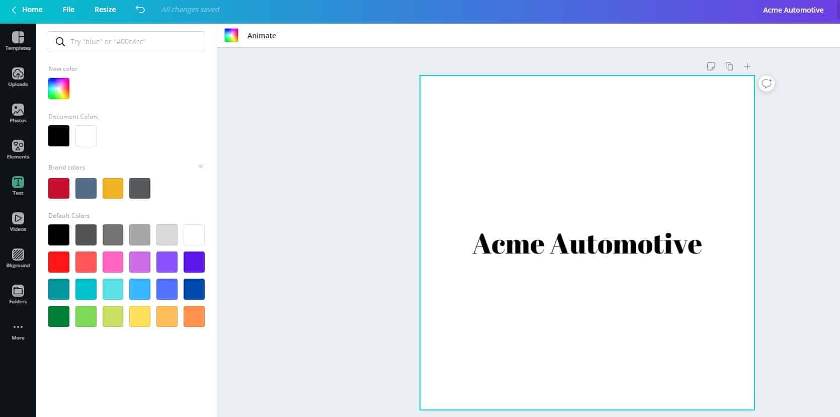 Choose your Colors - Acme Automotive Image