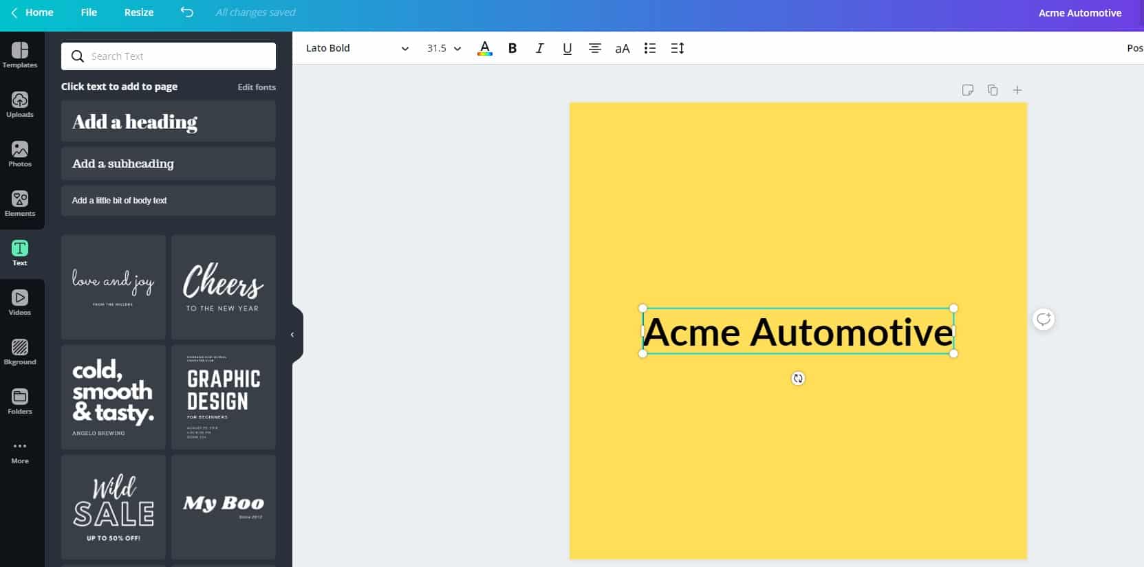 Choose Your Font - Acme Automotive Image