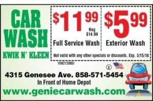 genie car wash coupon