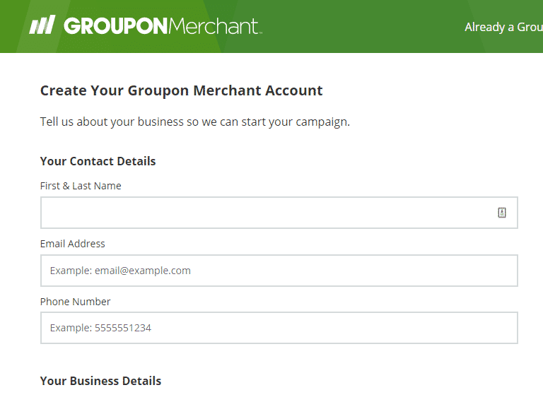 Create Group Merchant Account Image