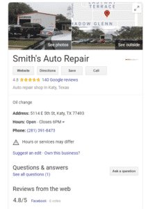 auto google my business page