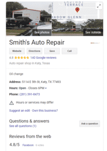 Repair Shop Seo