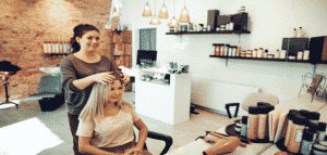 hair salon indoor media