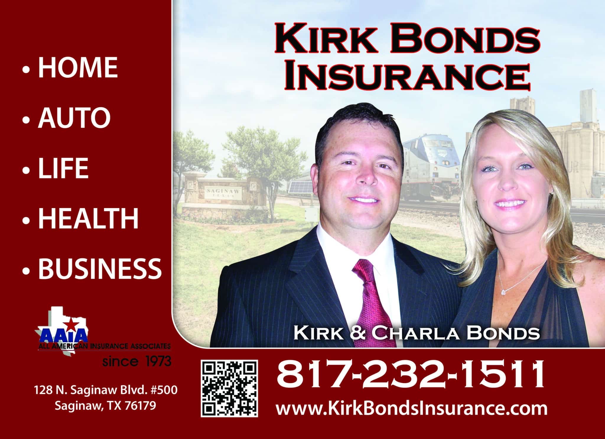 Kirk Bonds Insurance: 817-232-1511