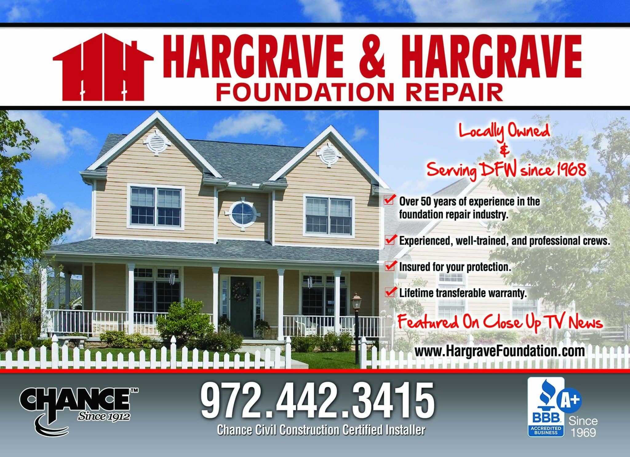 Hargrave & Hargrave Foundation Repair 972-442-3415