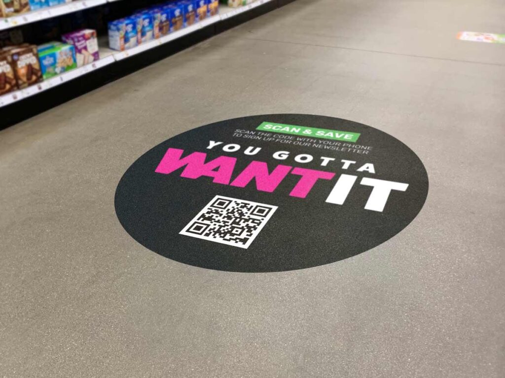 Scanner code in a grocery store