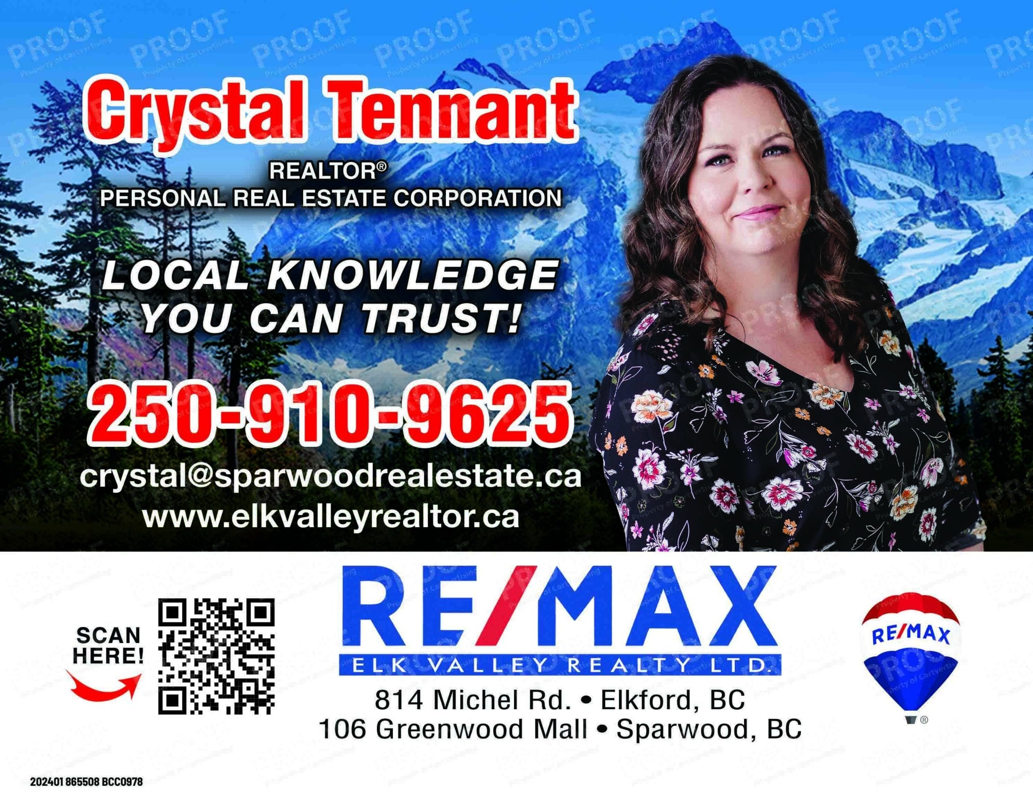 Crystal Tennant Personal Real Estate Corporation RE/MAX Elk Valley Realty
