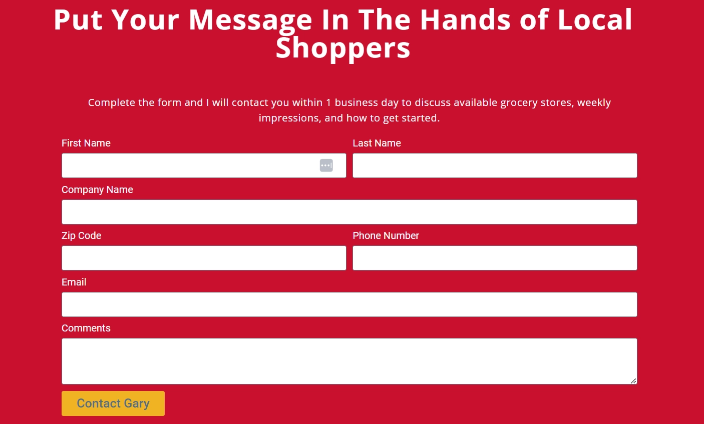 Tape rep contact form