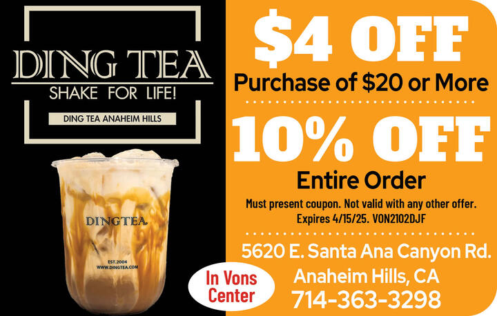Ding Tea Anaheim Hills